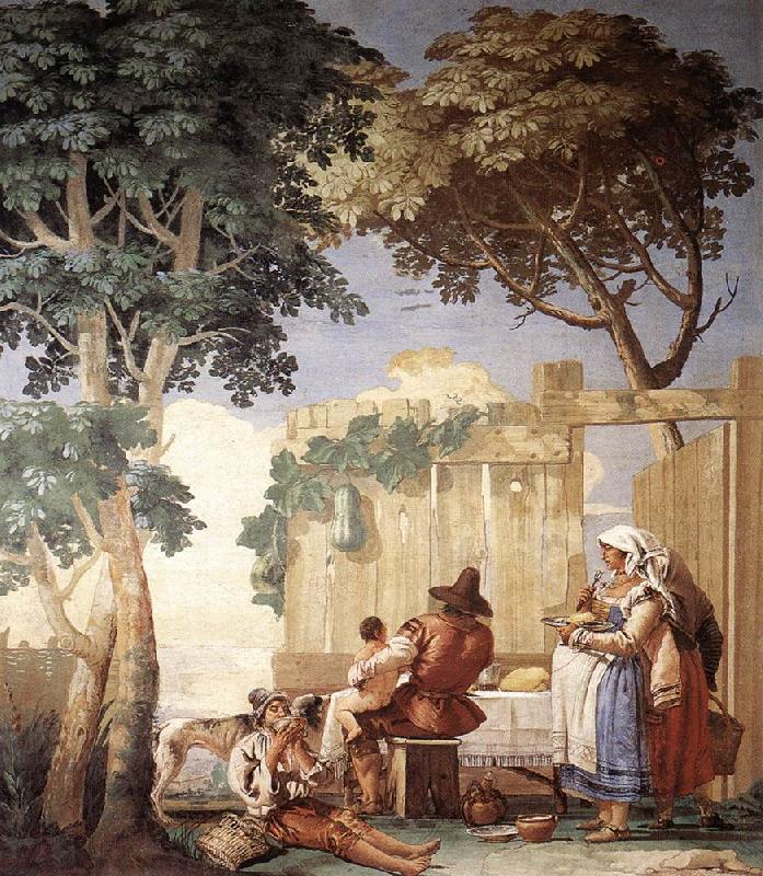 TIEPOLO, Giovanni Domenico Family Meal  kjh Germany oil painting art